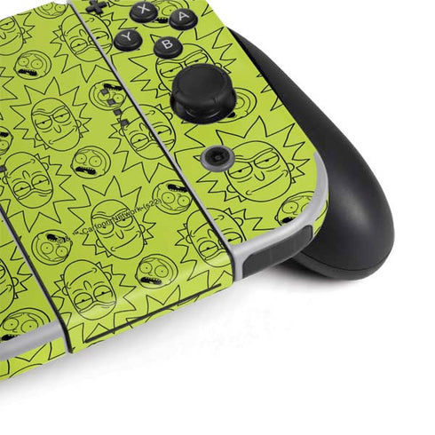 Adult Swim Rick and Morty Rick and Morty All Over Print Nintendo Switch OLED (2021) Skin
